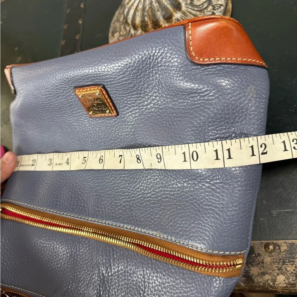 Dooney & Bourke Pebbled Leather Crossbody Bag Gray/brown Size Medium